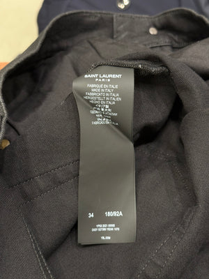 2019 Saint Laurent “D02” coated slim fit jeans