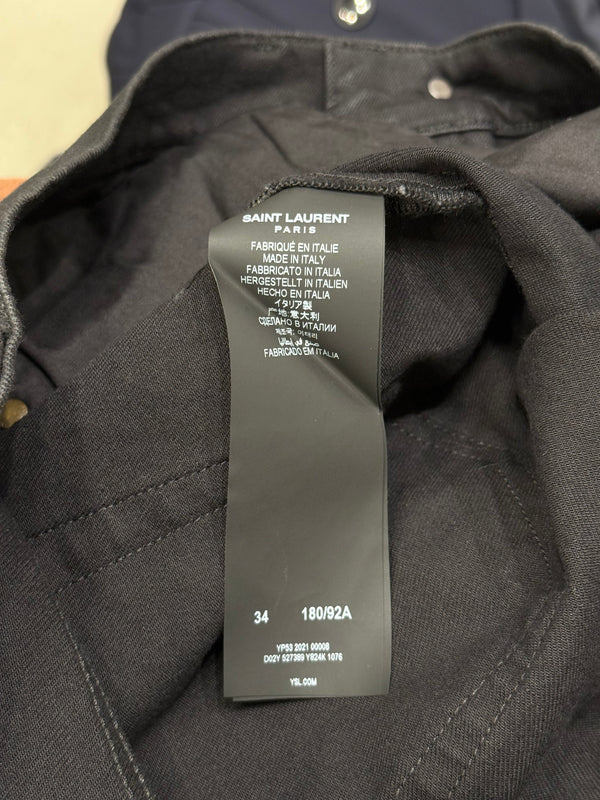 2019 Saint Laurent “D02” coated slim fit jeans