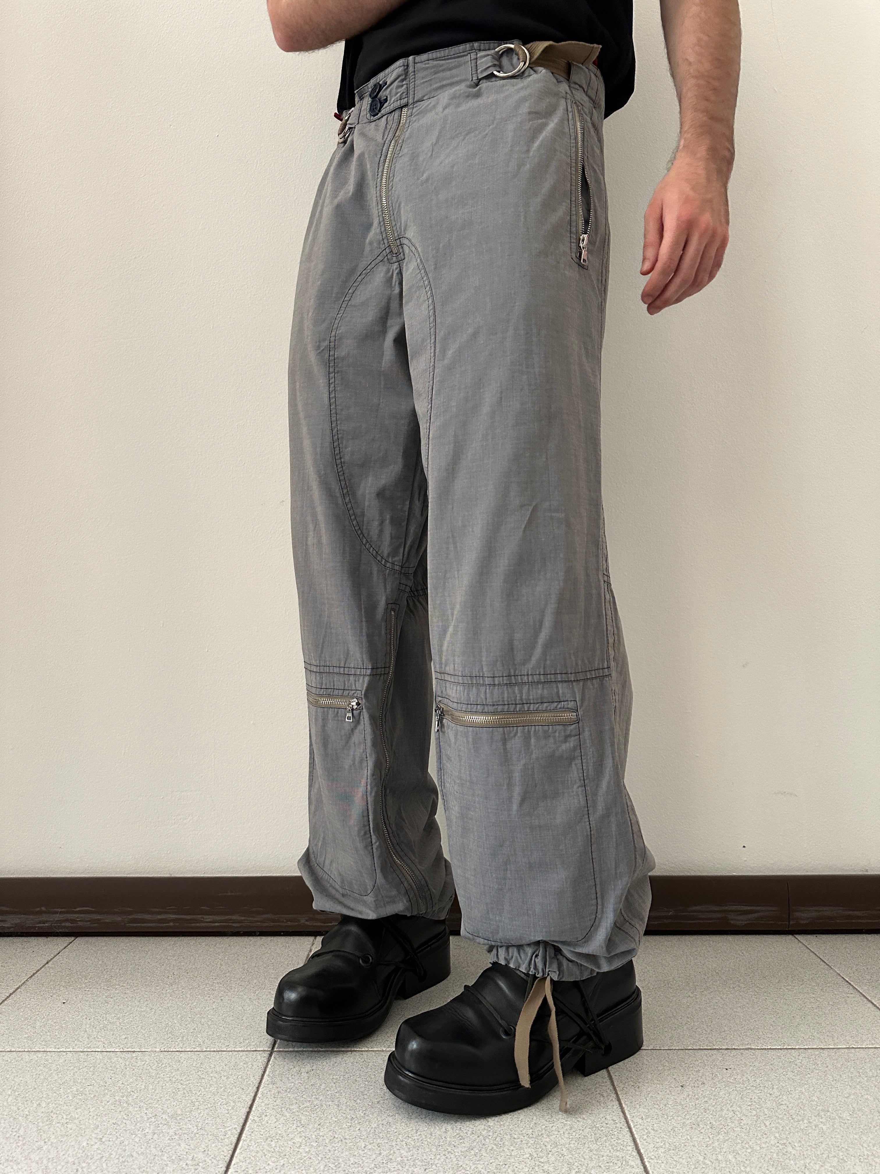 S/S 1999 Prada zipper astro biker cargo pants
