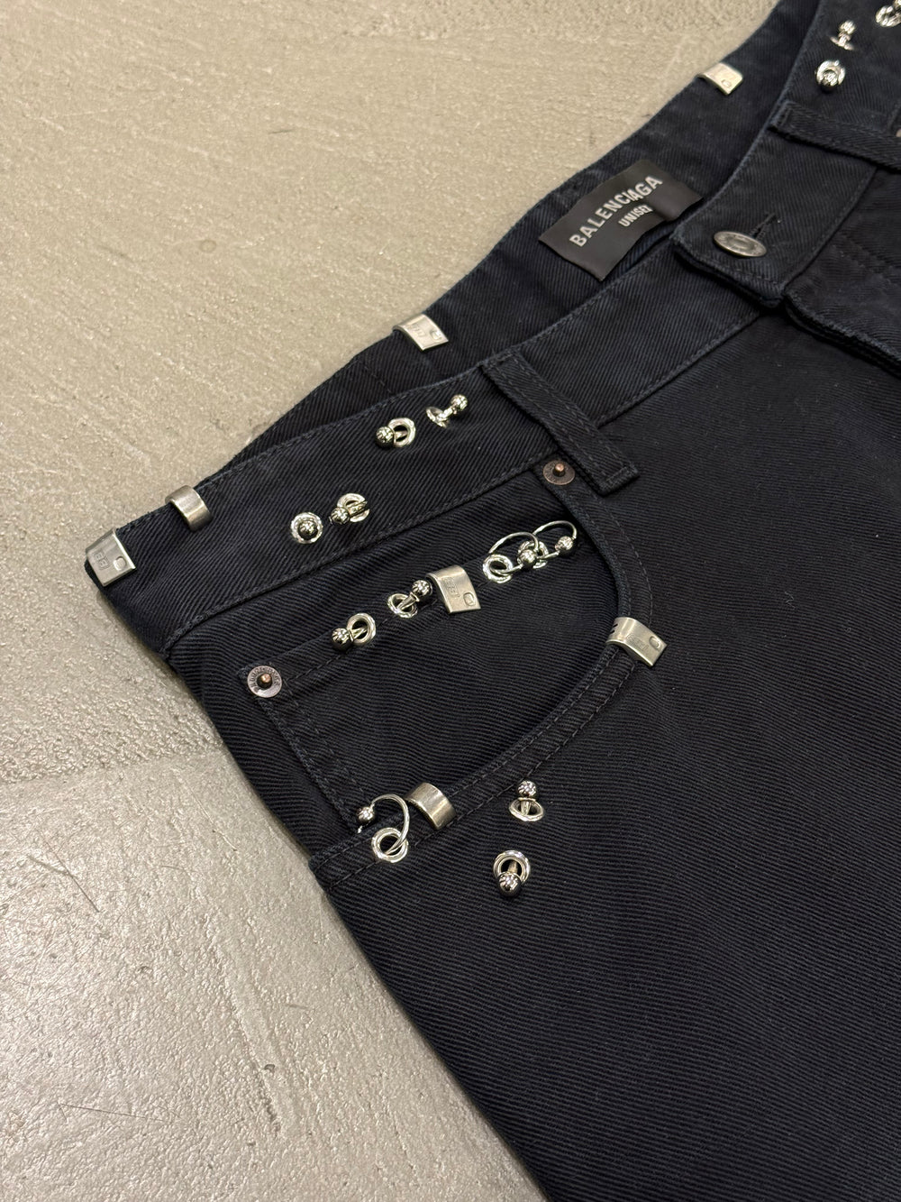 S/S2024 Balenciaga pierced wide-leg jeans