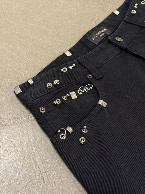 S/S2024 Balenciaga pierced wide-leg jeans