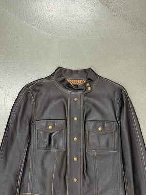 2000s Louis Vuitton moto biker leather jacket