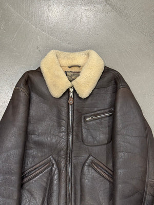 1990s Armani shearling aviator bomber jacket