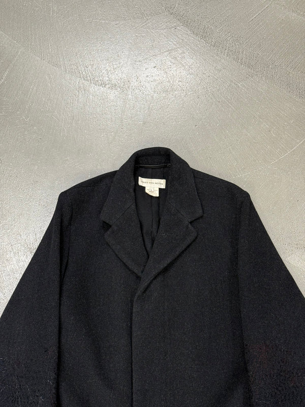 1990s Dries Van Noten Embroidered wool coat