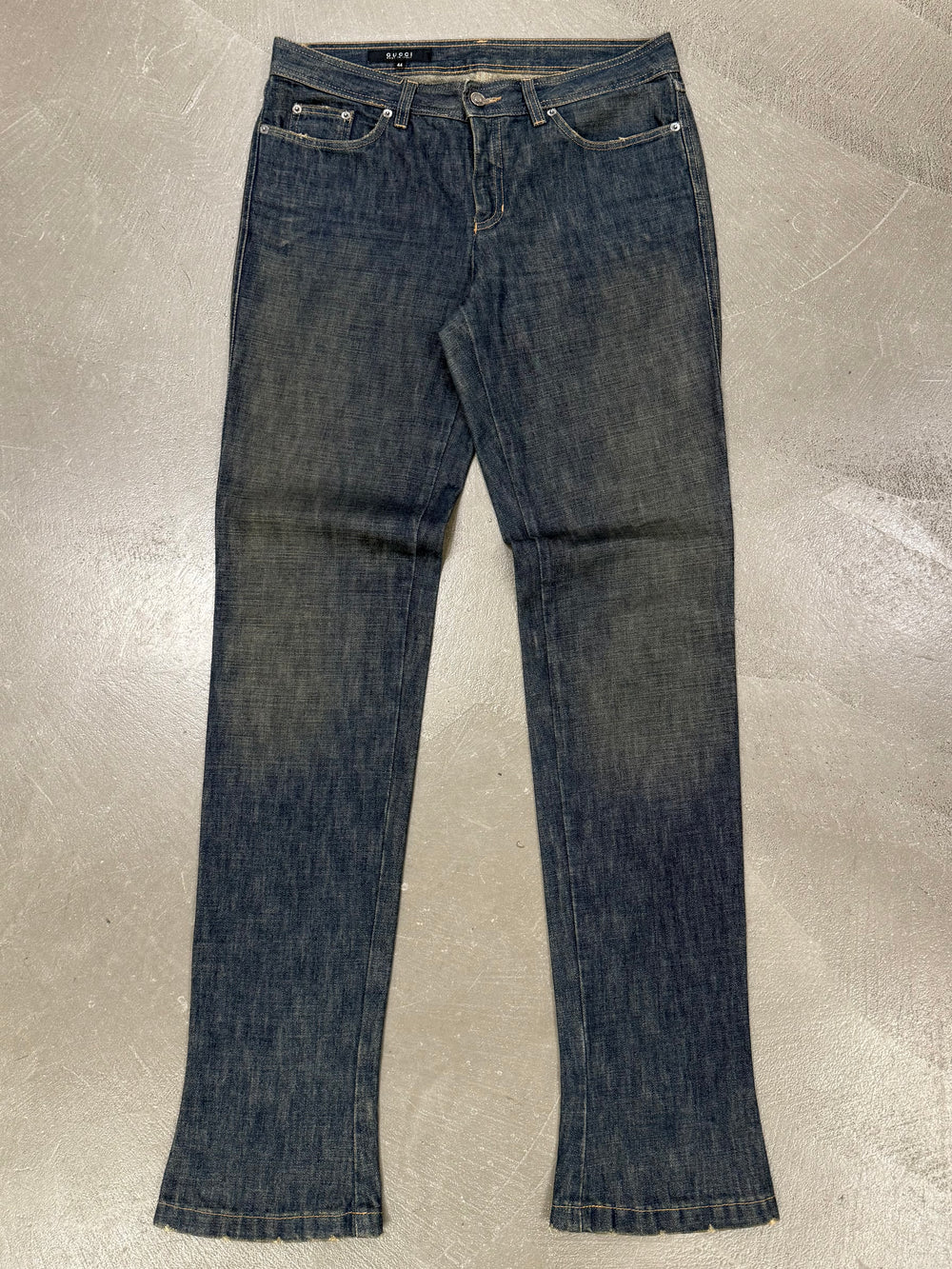 2000s Gucci by Tom Ford embroidered logo jeans