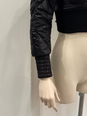 2000S Cavalli ultra-cropped cargo puffer jacket