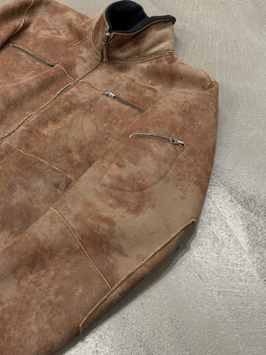 2000s Armani faded faux shearling jacket