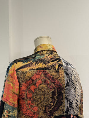 2002 Roberto Cavalli patchwork shirt
