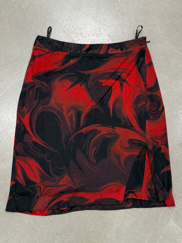 S/S2001 Gucci by Tom Ford lava print midi skirt