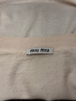 2011 Miu Miu short sleeve sheer cropped cardigan