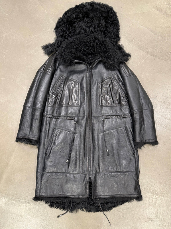 2000s Gucci shearling leather parka