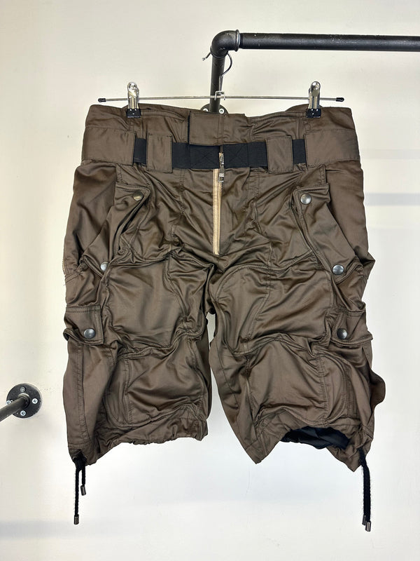 SS2008 Dolce & Gabbana wire wrinkle shorts bondage cargo pants