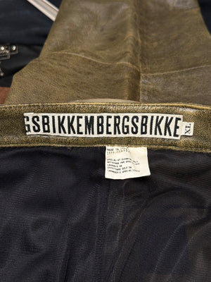 1990s Dirk Bikkembergs distressed leather belted pants