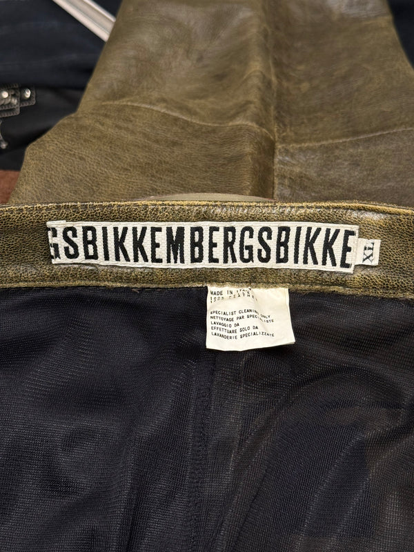 1990s Dirk Bikkembergs distressed leather belted pants
