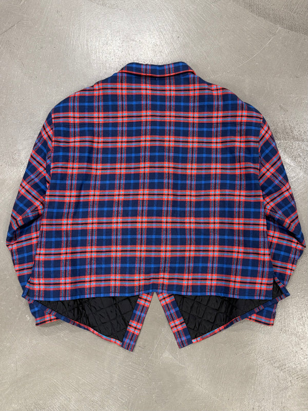 2020 Balenciaga swing flanel checkered jacket