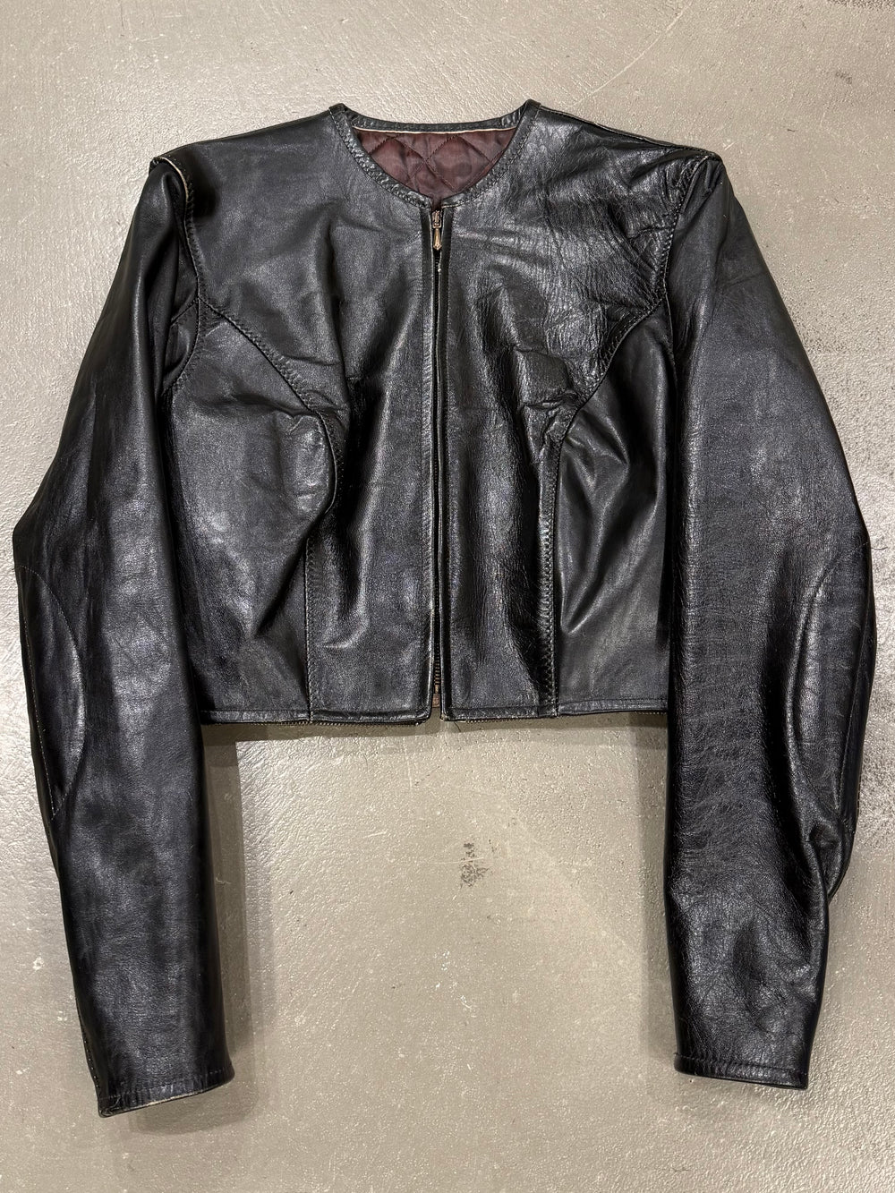 S/S1986 Jean Paul Gaultier cropped leather jacket