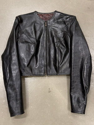 S/S1986 Jean Paul Gaultier cropped leather jacket