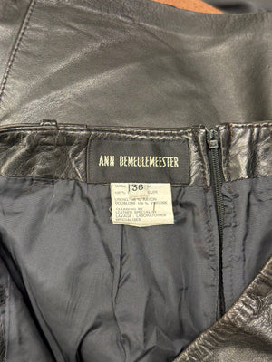 1990s Ann Demeulemeester leather skirt