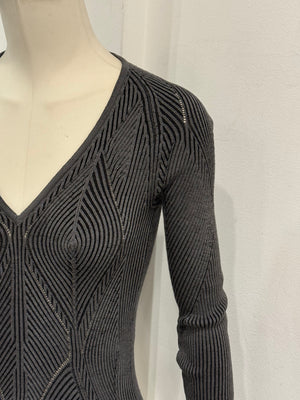 S/S2003 Yves Saint Laurent by Tom Ford sculptural ribbed knit top