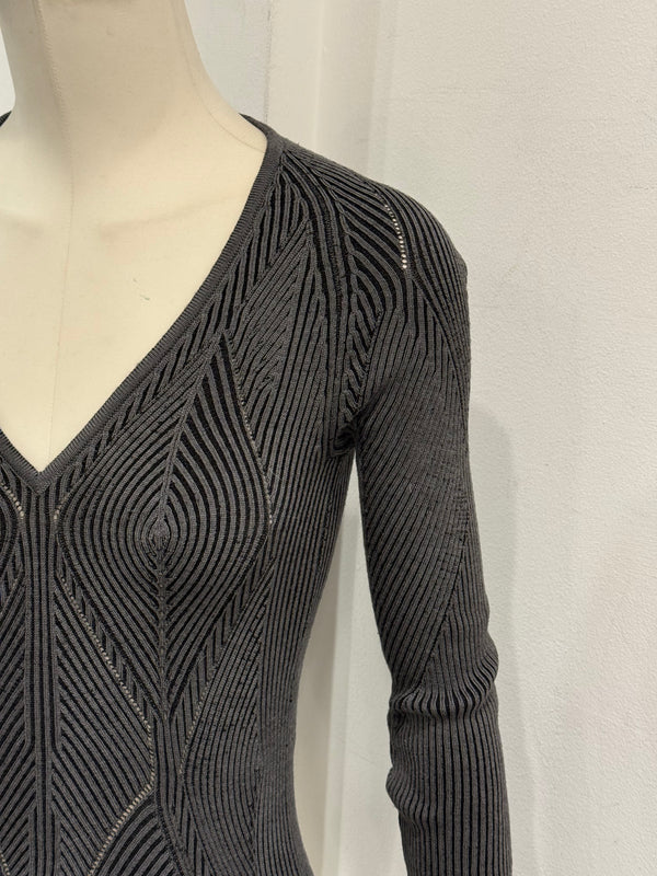 S/S2003 Yves Saint Laurent by Tom Ford sculptural ribbed knit top