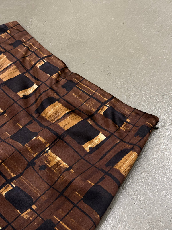 2010 Prada geometric midi skirt