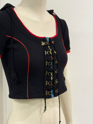 A/W2002 Dolce & Gabbana corset hooded top