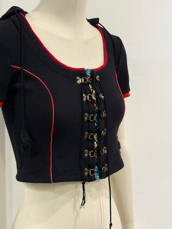 A/W2002 Dolce & Gabbana corset hooded top