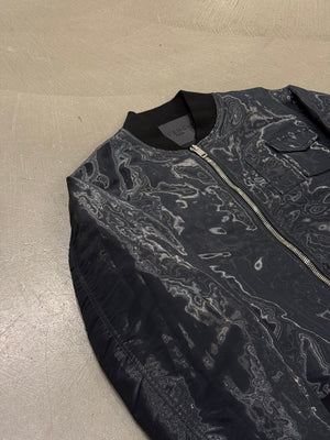 2021 Givenchy liquid metal iridescent bomber