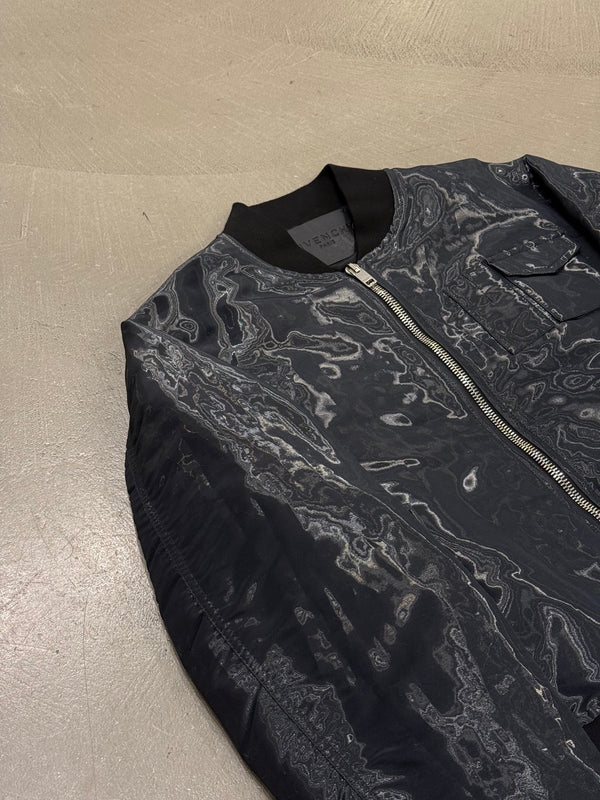 2021 Givenchy liquid metal iridescent bomber