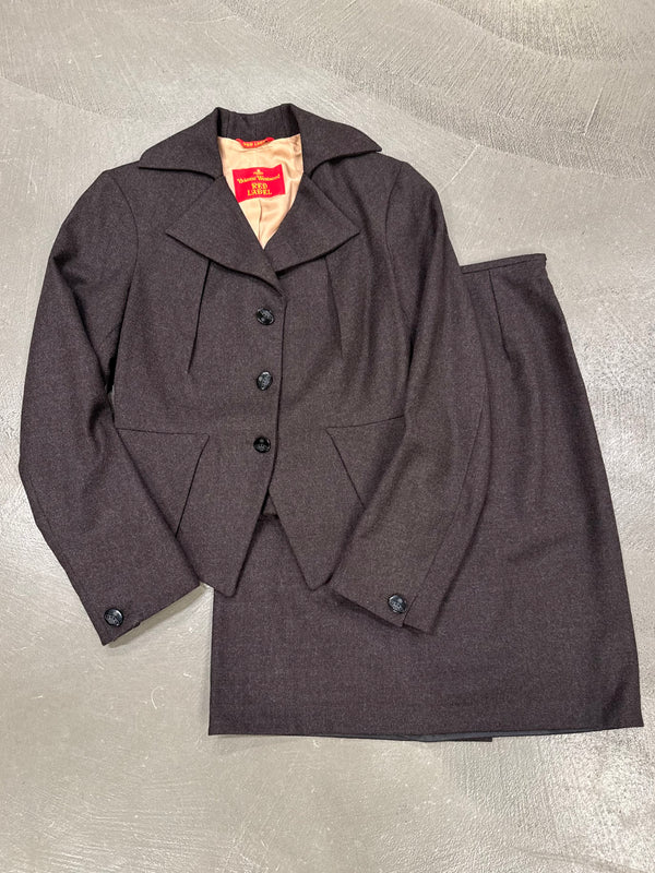 1990s Vivienne Westwood red label set jacket + skirt