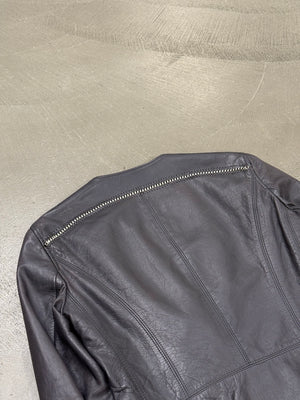 2000s Versace metal chains leather jacket