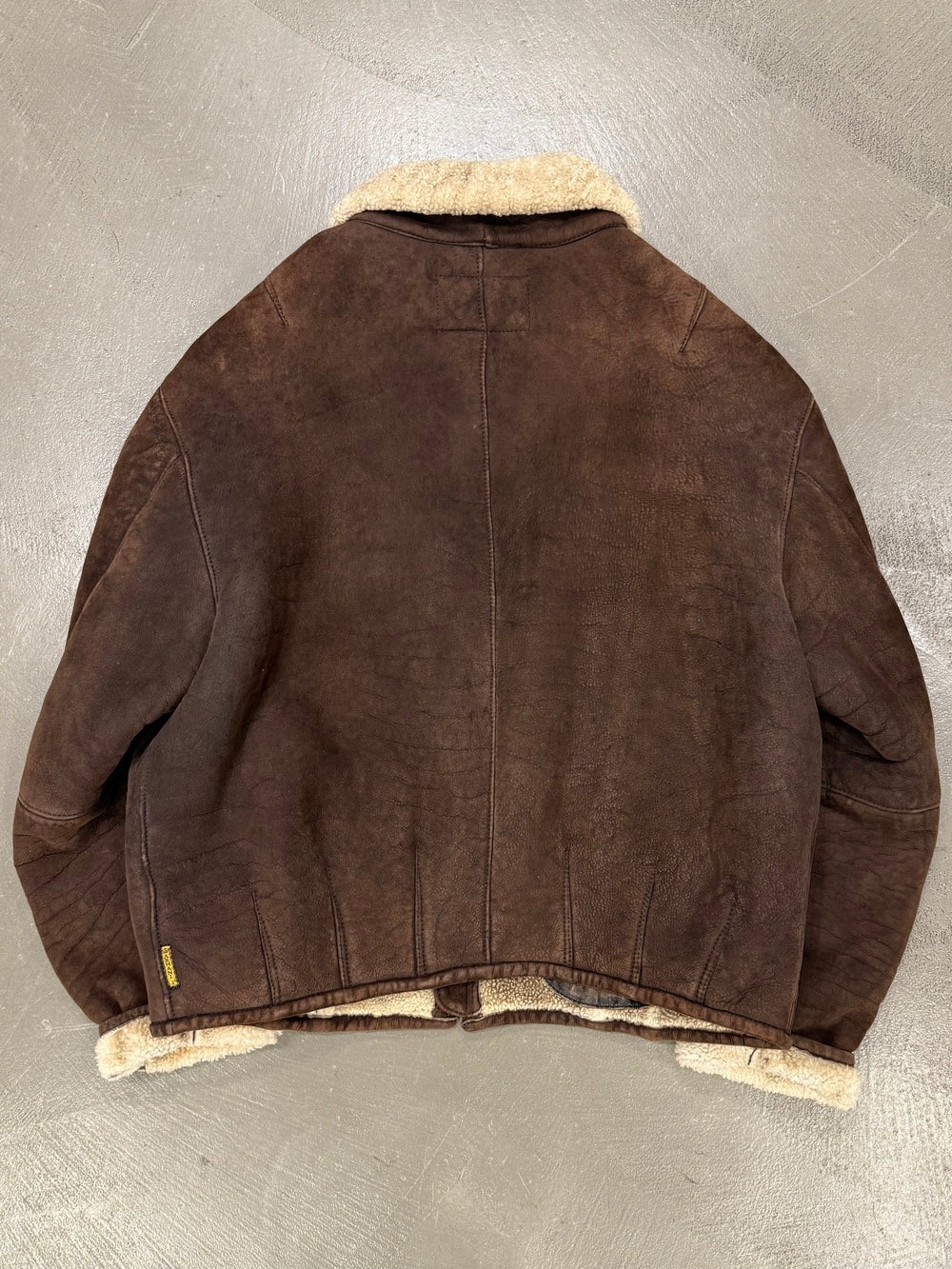 1980s Armani shearling aviator bomber jacket