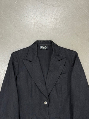 2000s Dolce & Gabbana button cuff slim blazer