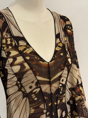 S/S2003 Jean Paul Gaultier butterfly midi dress