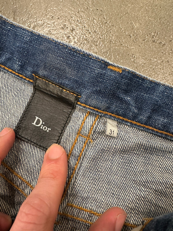 F/W 2003 Dior by Hedi Slimane green waxed denim