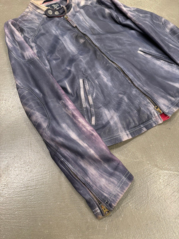 2000s Armani tie dye leather jacket