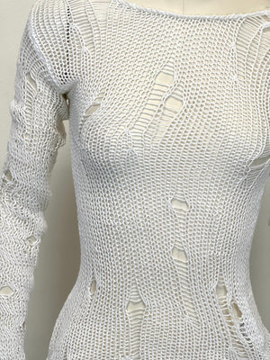 2000s D&G ripped distressed sweater knit