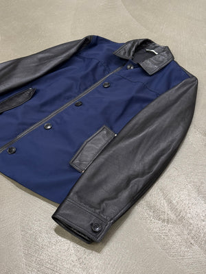 2010s Dior hybrid varsity leather jacket