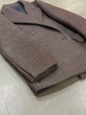 2010s Acne Studios double-breasted herringbone wool overcoat