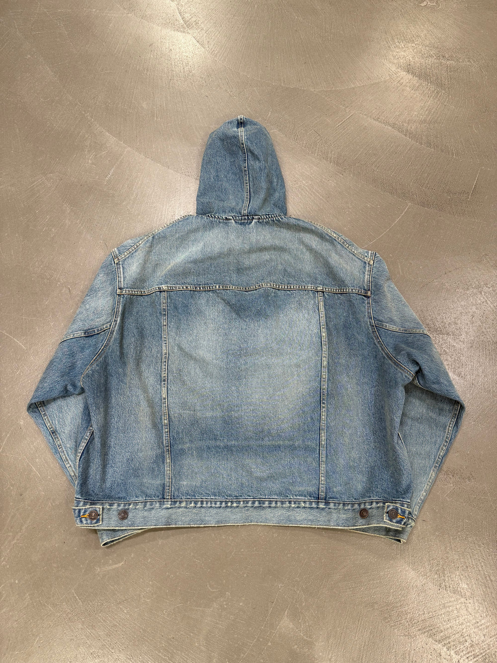 2022 Balenciaga denim hooded anorak jacket