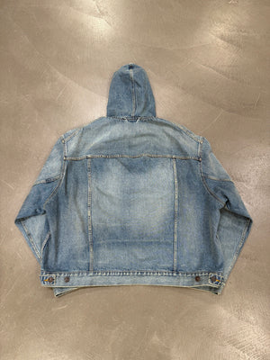 2022 Balenciaga denim hooded anorak jacket