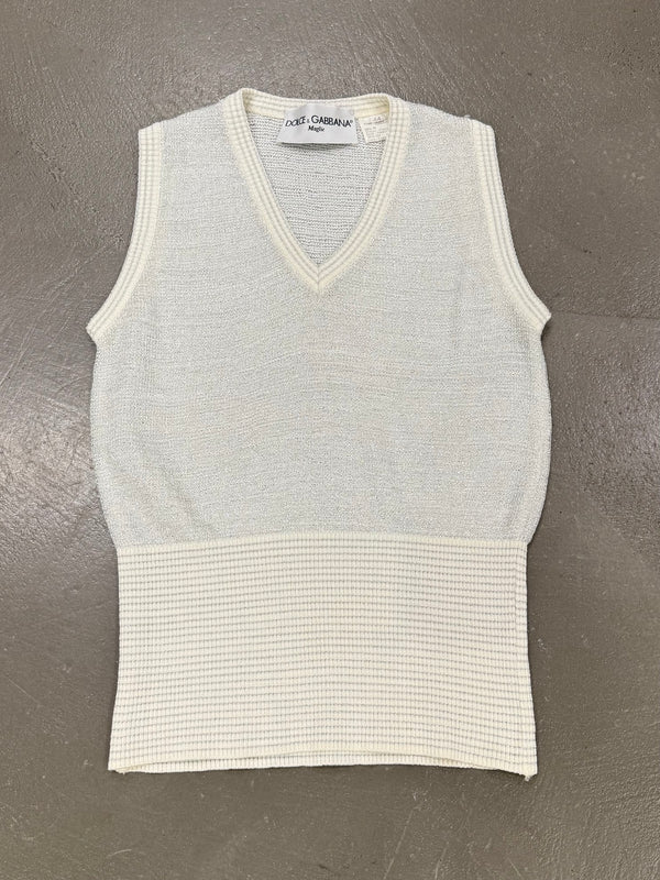 1990s Dolce & Gabbana embellished tank top