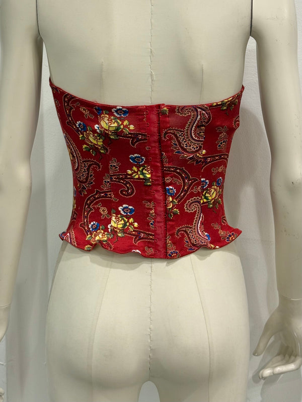 2004 Christian Dior paisley corset top