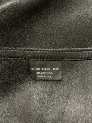 A/W2000 Gucci by Tom Ford runway set leather trip jacket & skirt