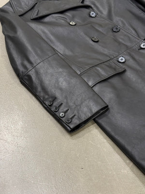 1997 Helmut Lang double breasted leather trench coat