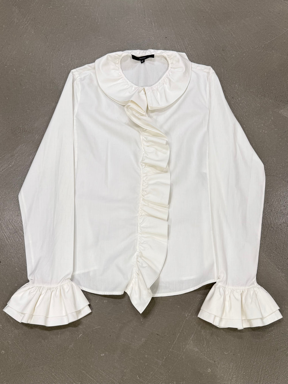 2000 Gucci by Tom Ford rouched asymmetrical shirt