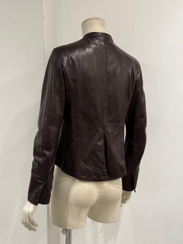 2010 Emporio Armani Napoleon leather military jacket
