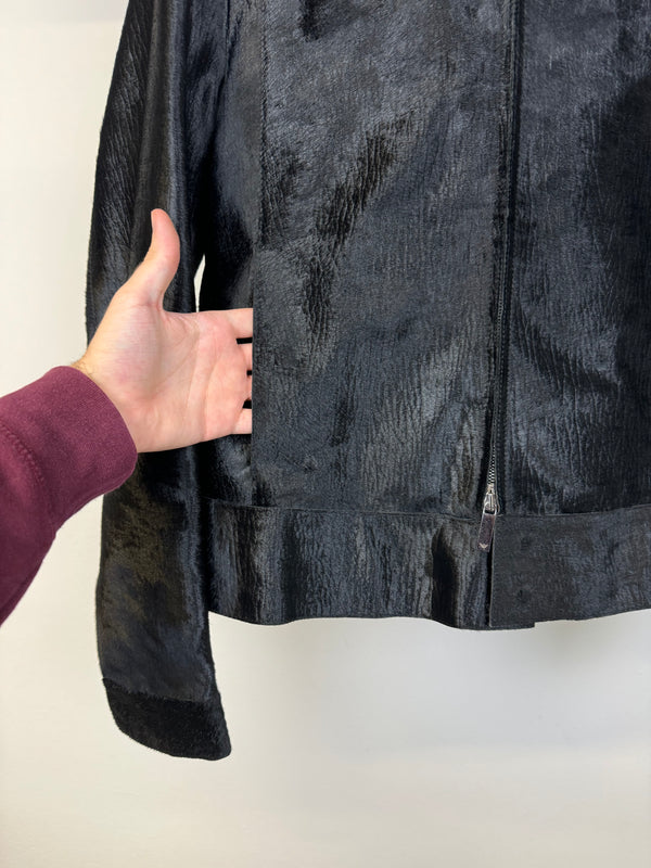 AW2013 Emporio Armani sample pony hair leather jacket