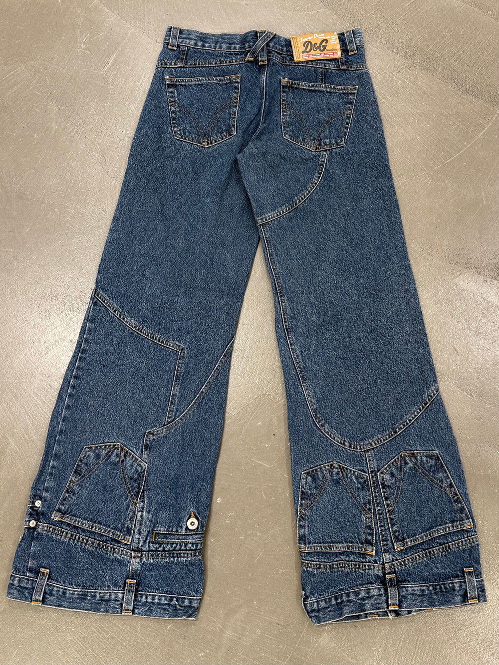 2003 Dolce & Gabbana upside down reverse denim