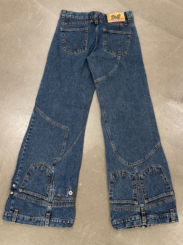 2003 Dolce & Gabbana upside down reverse denim